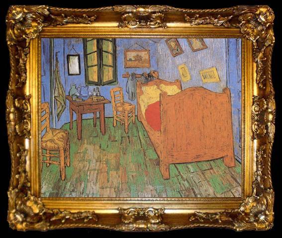 framed  Vincent Van Gogh The Artist-s Bedroom in Arles, ta009-2